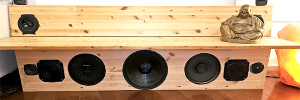 Grenenhouten zitbank